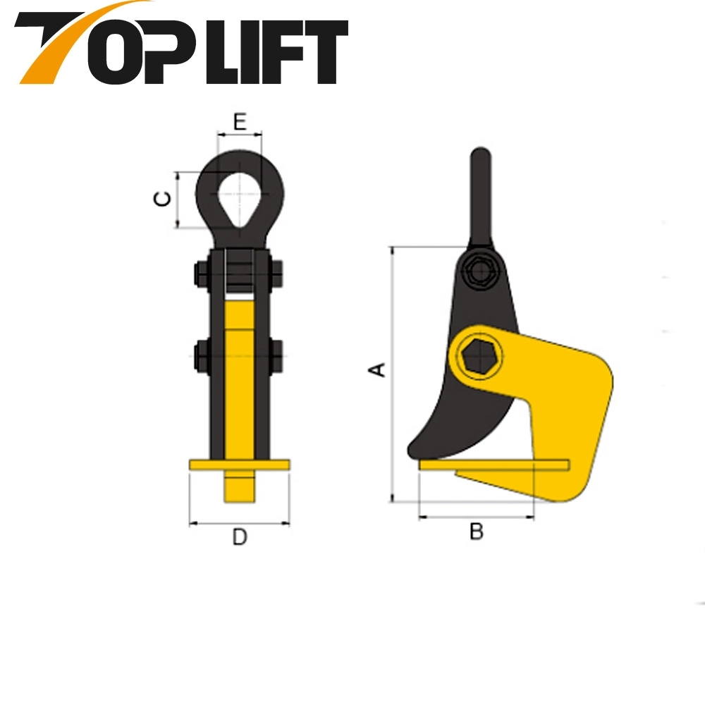 TCH Industry Standard Horizontal Plate Clamps with 1t-10t Capacity