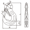 G100 European Type Alloy Steel Eye Sling Hook