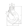 G80 Forged Super Alloy Steel Clevis Sling Hook with Cast Latch