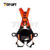Adjustable Full Body Harness for Safety Training Fall Protection Black Red Belt