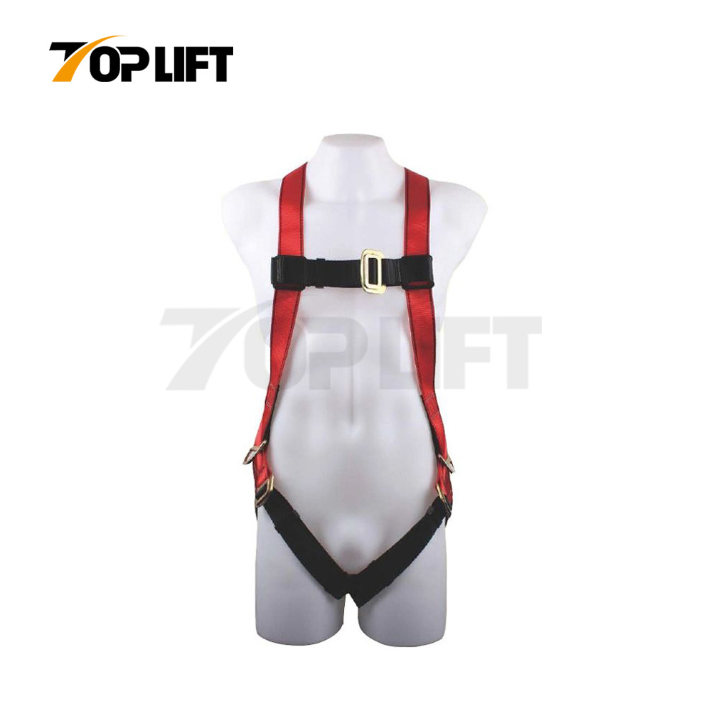 TP-SH3215 EN Certification Top Quality Adjustable Full Body Safety Harness with Lanyard
