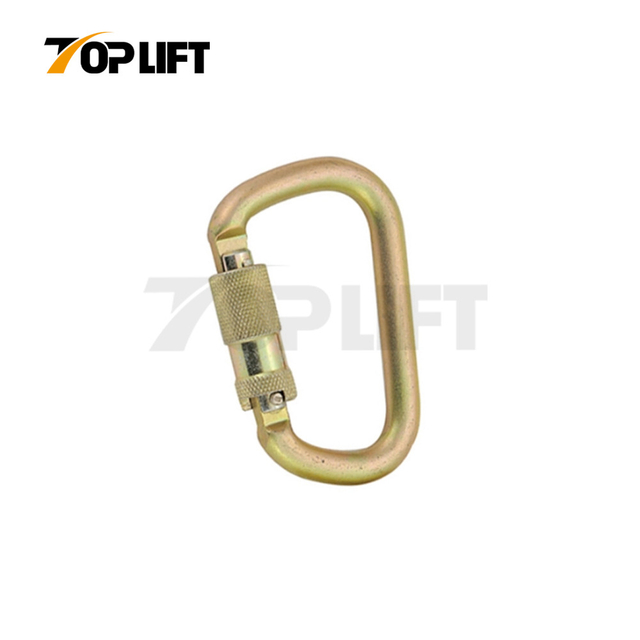 TOPLIFT 40KN Diameter 22mm Safety Lock Twistlock Steel Carabiner for Climbing