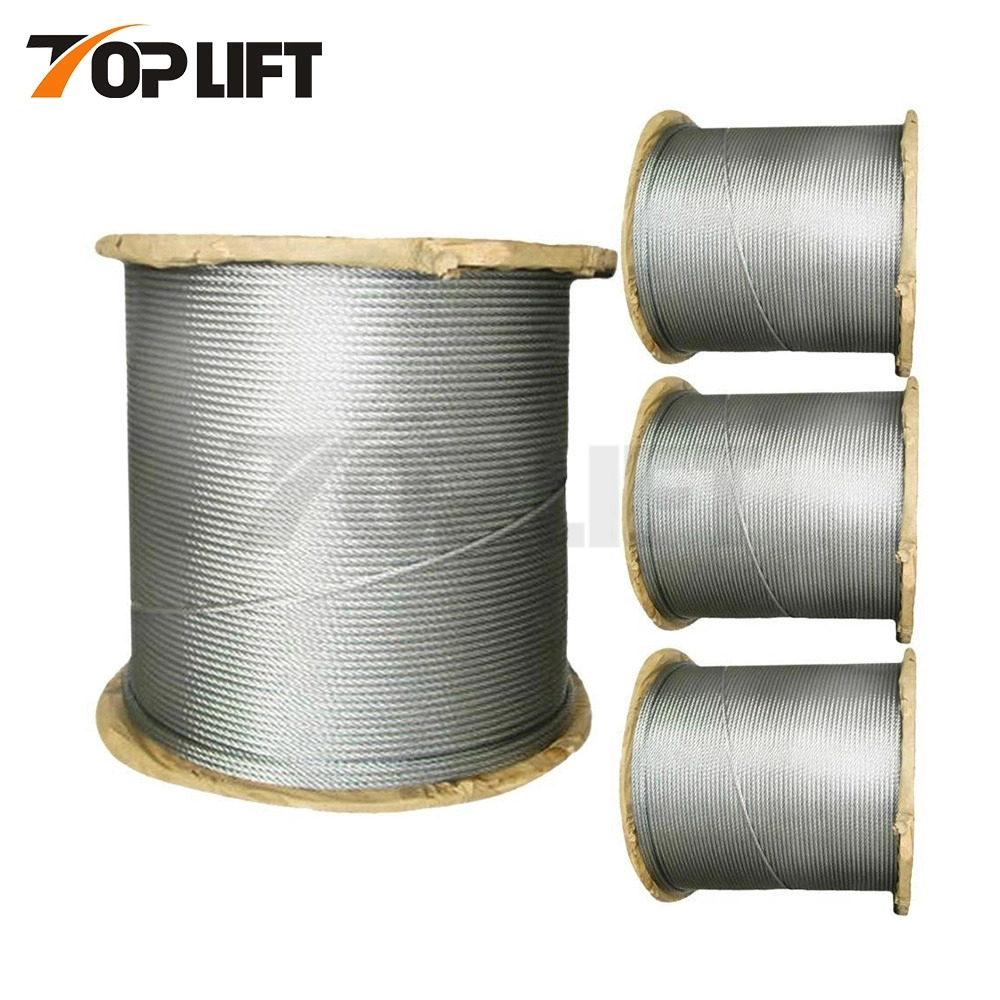 6*55SWS+IWR Braided Ungalvanized Steel Cable Galvanized Steel Wire Rope