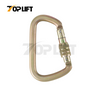 TOPLIFT High Tensile 35KN Safety Lock Screwlock Steel Carabiner for Climbing