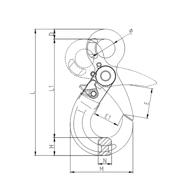 Tp Alloy Steel Forged G Eye Type Safety Hook For Rigging Hardware Grade From China