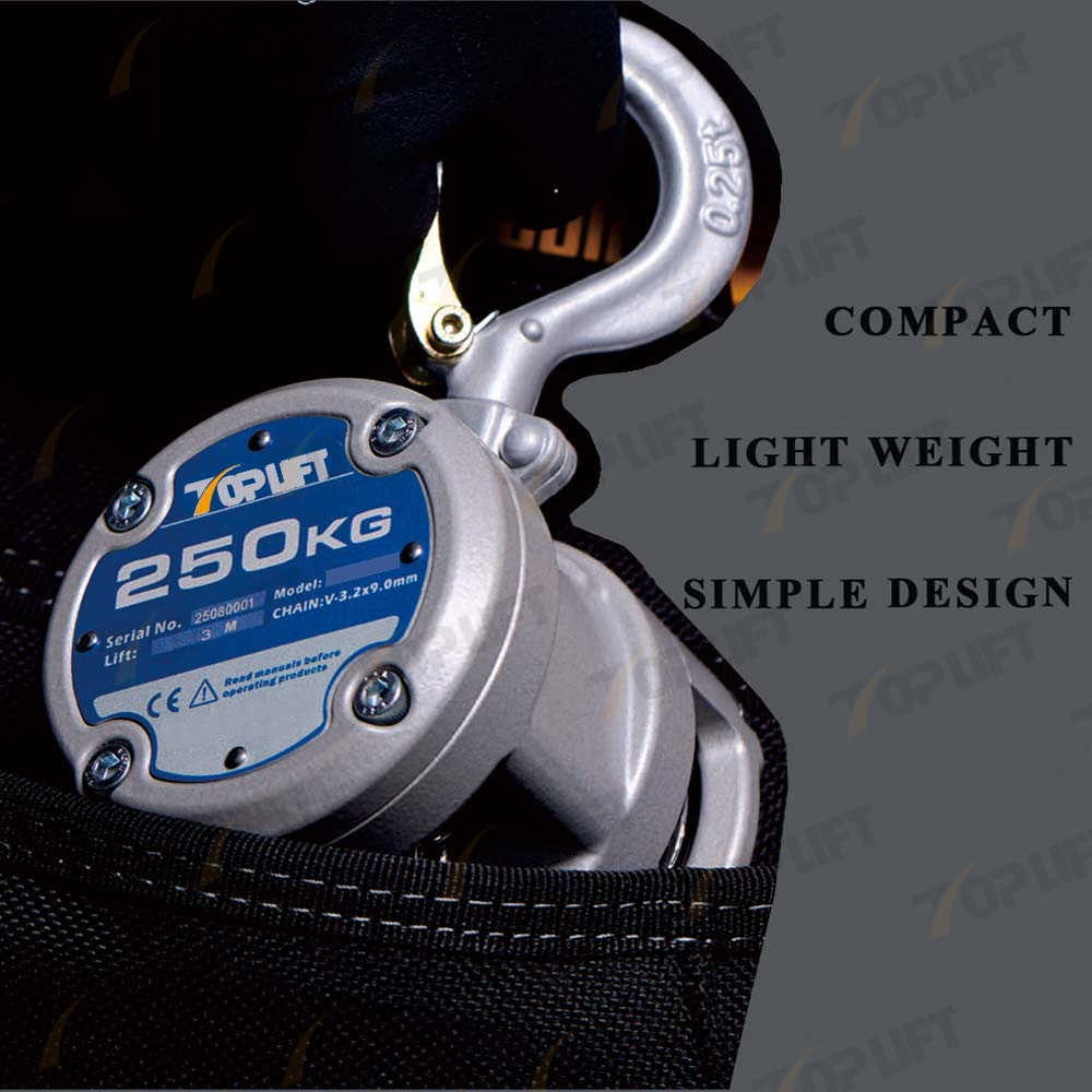 Compact, Light Weight And Simple Design Manual Pulley Chain Hoist Chain Block 250KG Capacity