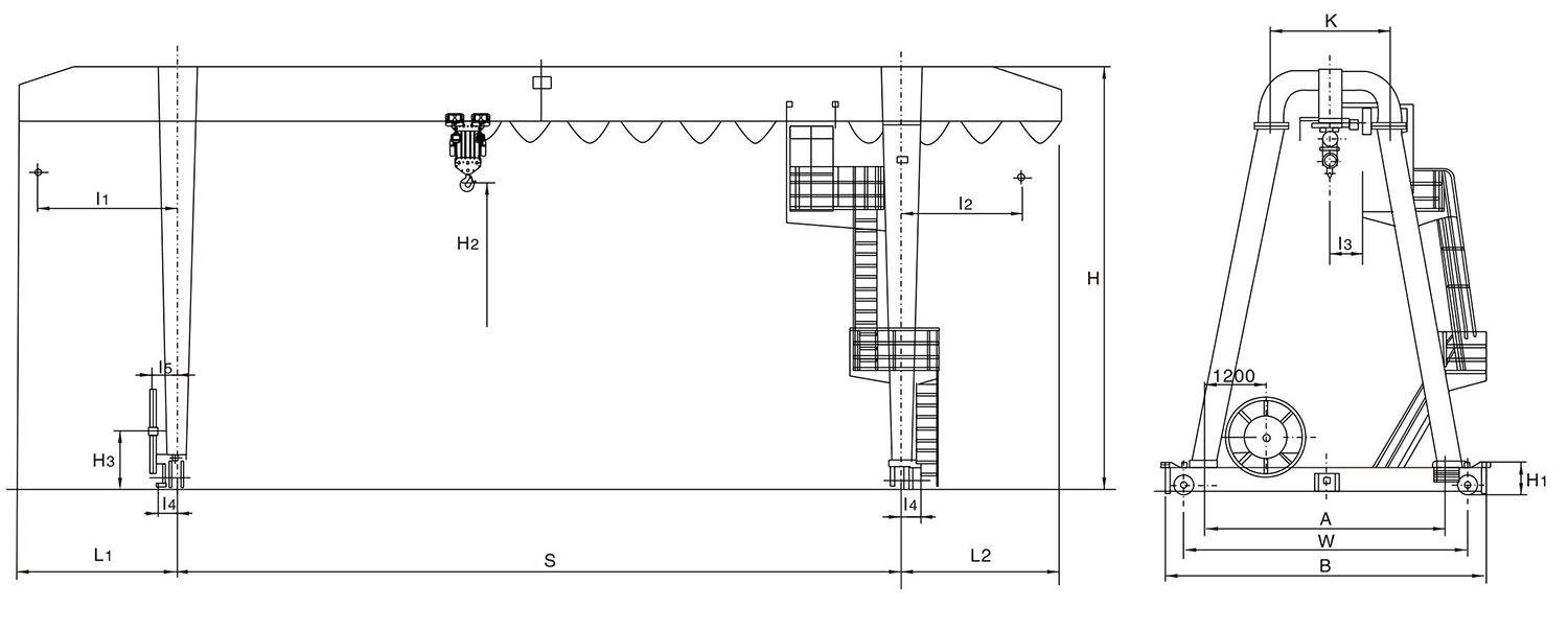5-16T MH型电动葫芦门式起重机 (2)
