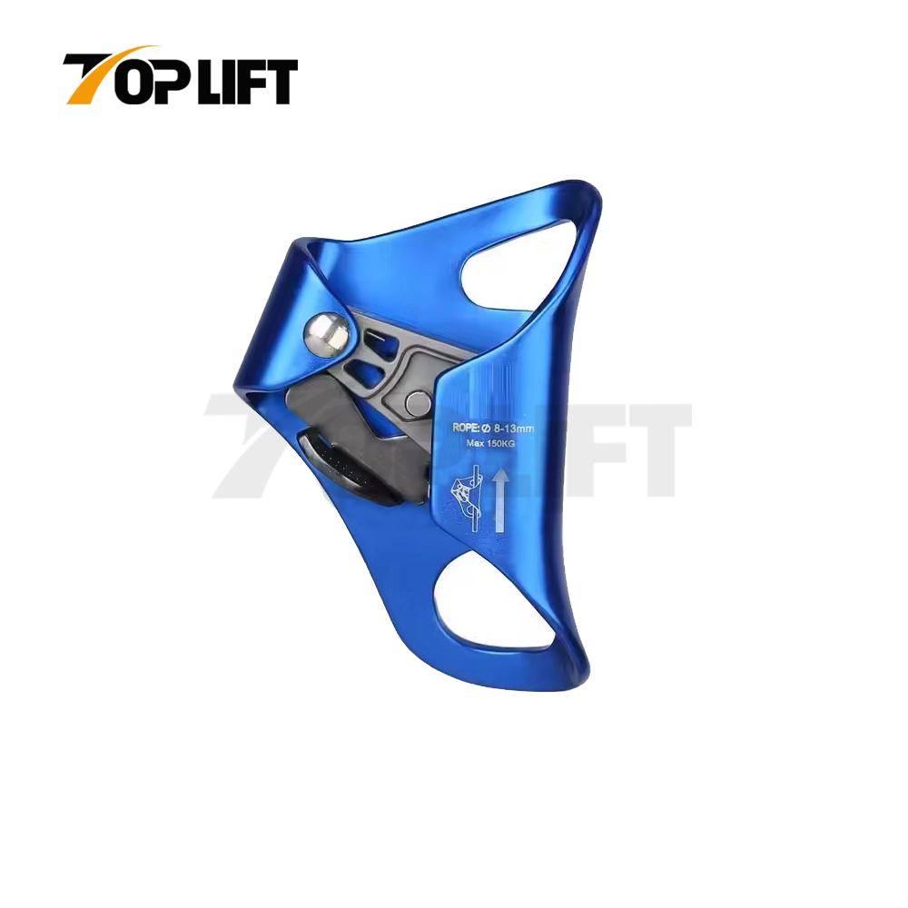 TP-F07 aluminum Rope Clamp chest ascender with foldable safety catch for rope 6 to15mm