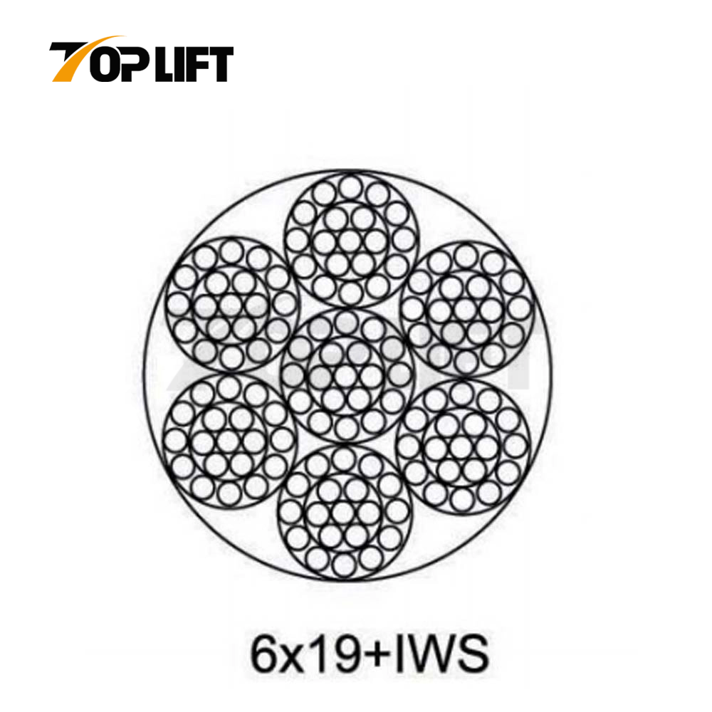 Galvanized Ungalvanized Carbon Steel Wire Rope 6X19+FC 6X19+IWR 6X19+IWS
