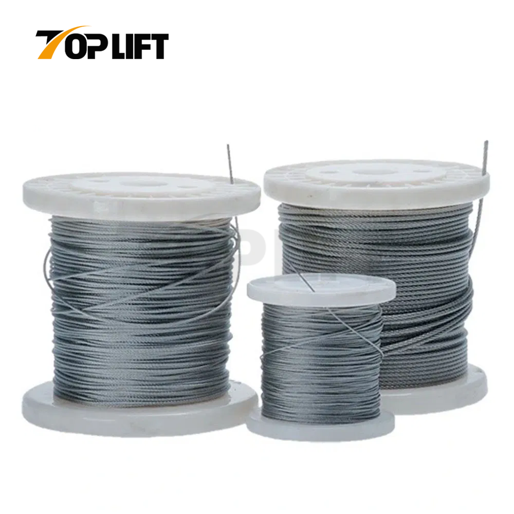 Marine Galvanized Ungalvanized Carbon Steel Wire Rope 6X24+7FC for Construction Lifting