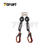 TOPLIFT 100KG 1.8M Retractable Fall Arrester with Energy Absorber Dual Hooks