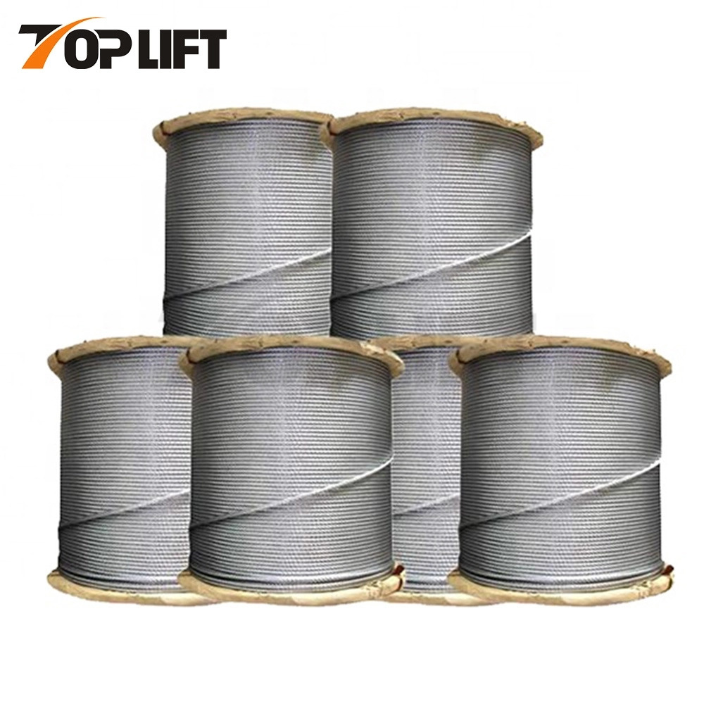 6*55SWS+IWR Braided Ungalvanized Steel Cable Galvanized Steel Wire Rope