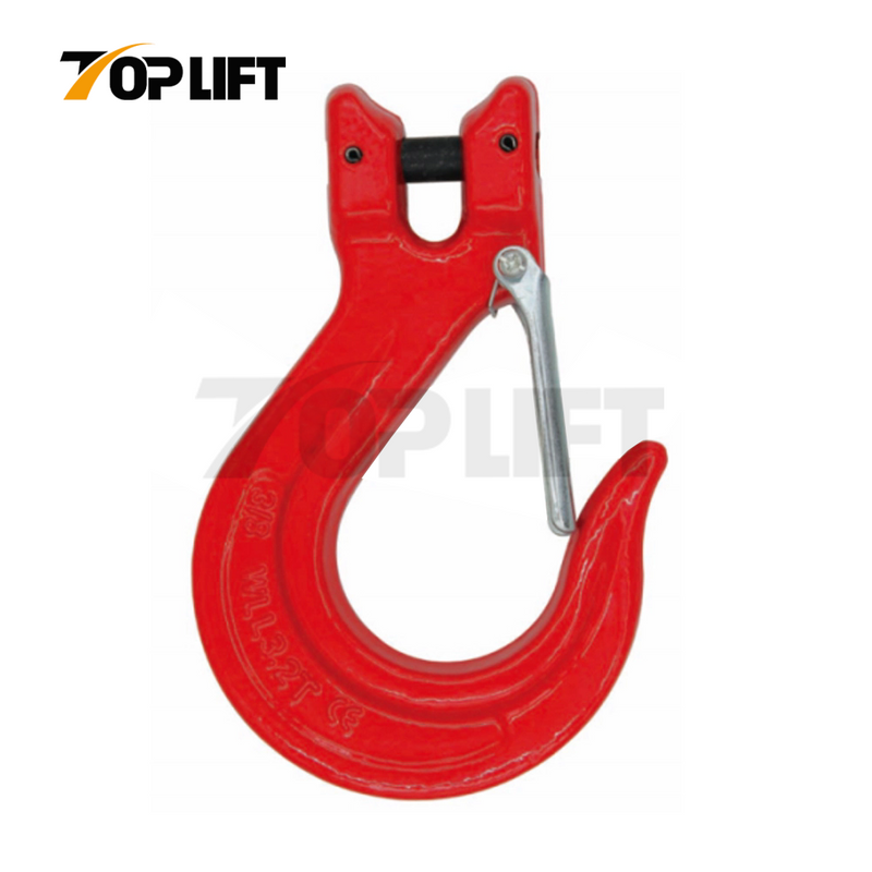TOPLIFT Rigging Hardware G80 Lifting Clevis Sling Hook with Safety Lock