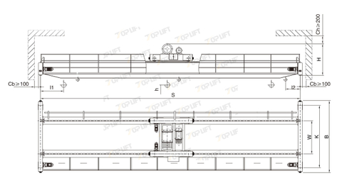 5-32&5T LH Electric Hoist Overhead Crane 
