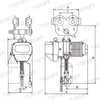 0.5T to 5T CE Certified Hook Suspension Type Electric Chain Hoist with Manual Trolley