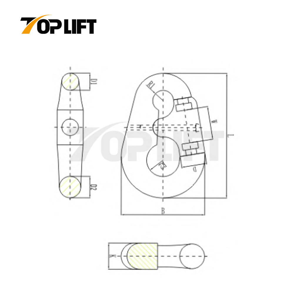 Anchor Chain Accessories Pear Shape Kenter Shackle