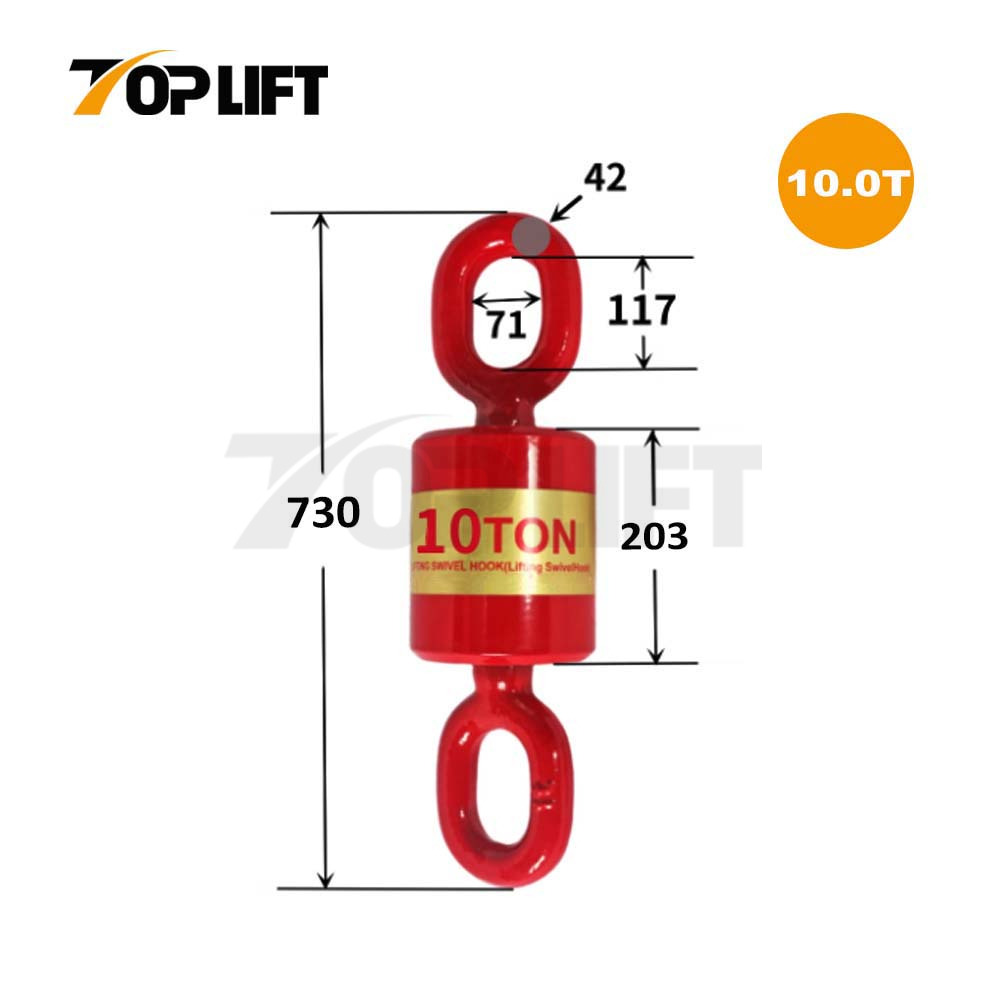 Universal Vertical Alloy Steel Double Eye Swivel Hook for Oil Field Chemical Mining & Heavy Industries