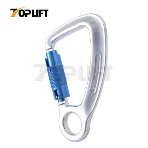  Auto-Locking Climbing Hardware Twist Lock Aluminum Carabiner W/ Captive Eye