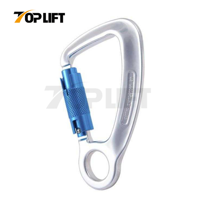  Auto-Locking Climbing Hardware Twist Lock Aluminum Carabiner W/ Captive Eye