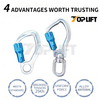 High Strength Twist Lock Aluminum Climbing Carabiner Forged Steel Safety Hook