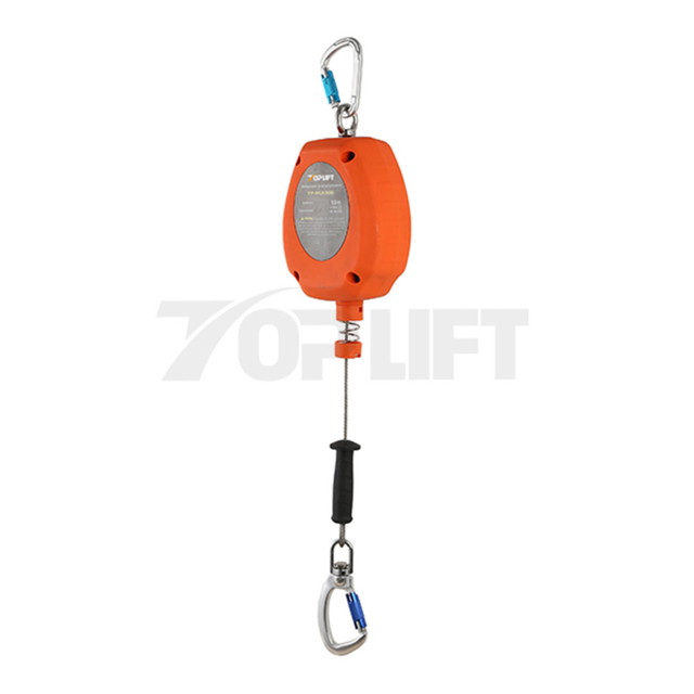 TOPLIFT Factory Self Protection Retractable 10M Wire Rope Fall Arrester Lifeline 