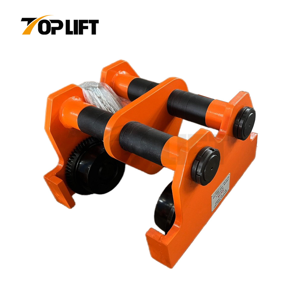 TP-Lifting MG Series Hand Pulling 0.5ton To 50ton Plain Trolley Manual Geared Trolley For Electric Hoist