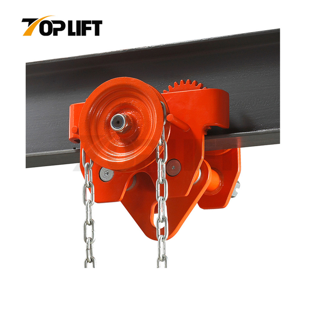 TP-Lifting MG Series Hand Pulling 0.5ton To 50ton Plain Trolley Manual Geared Trolley For Electric Hoist