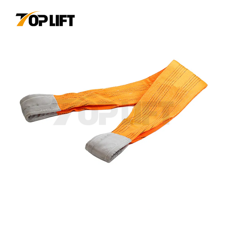 Industrial 1T To 12T Polyester Flat Lifting Belt Strap Webbing Sling