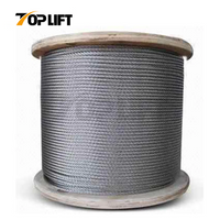 TOPLIFT 8X19S+FC 8X19S+IWRC 8X19W+FC 8X19+IWRC Galvanized & Ungalvanized Steel Wire Rope