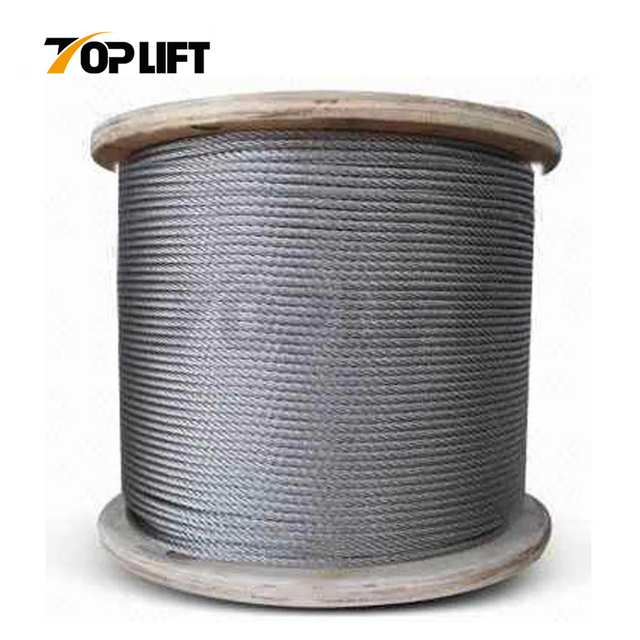 TOPLIFT 8X19S+FC 8X19S+IWRC 8X19W+FC 8X19+IWRC Galvanized & Ungalvanized Steel Wire Rope