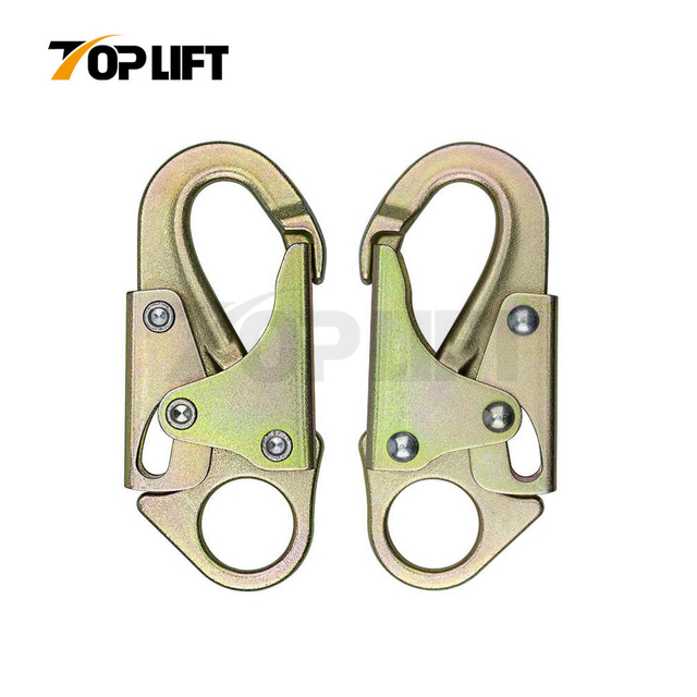 TOPLIFT 23KN Opening 21MM Alloy Steel Snap Hook Locking Carabiner for Safety