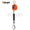TOPLIFT 6M 100KG Capacity UHMWPE Webbing Carabiner Indicator Retractable Fall Arrester