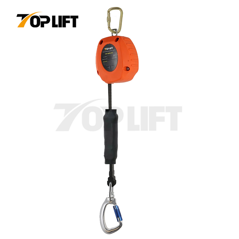 TOPLIFT 6M 100KG Capacity UHMWPE Webbing Carabiner Indicator Retractable Fall Arrester