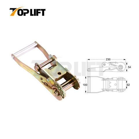 Cargo Lashing Strap Ratchet Tie Down Buckle Aluminium Handle Buckle