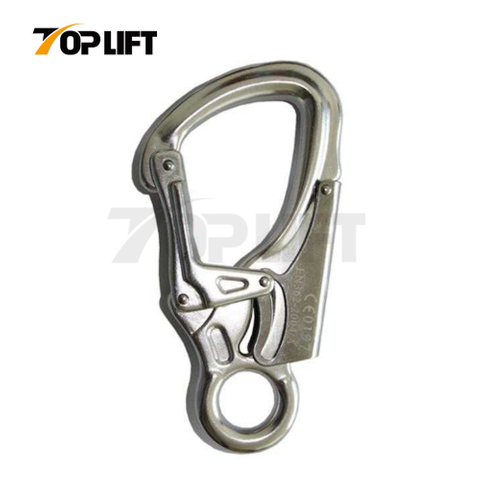 Steeel Locking Rope Clip Forged Aluminum Alloy Carabiner Snap Hook ANSI Z359.1