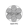 Galvanized Ungalvanized Carbon Steel Wire Rope 6X24+7FC