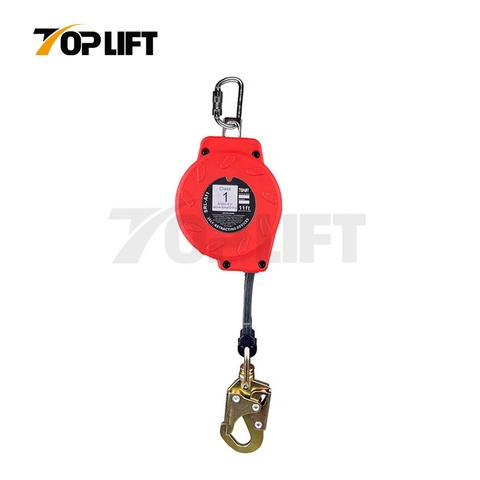 China-Made ANSI Certified 10-33FT Wire Rope Self Retractable Fall Arrester Lifeline