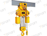 10T CE Certified Hook Suspension Type Electric Chain Hoist with Electric Trolley