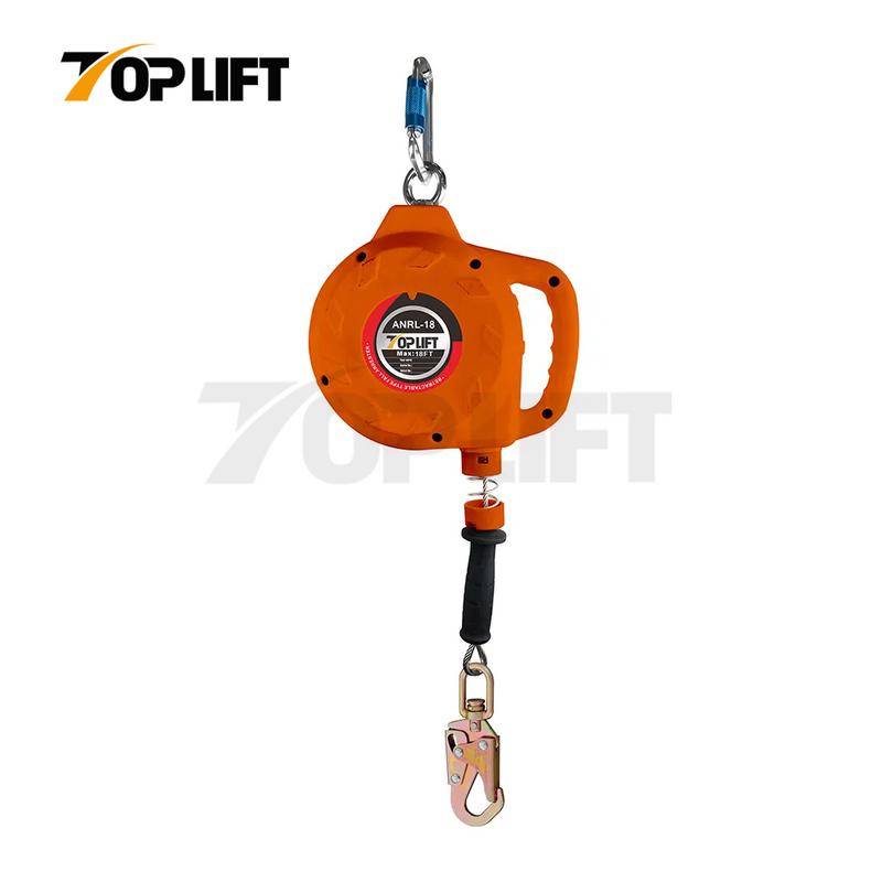 TOPLIFT Retractable 10-60 Feet Wire Rope Protection Lifeline Fall Arrester 