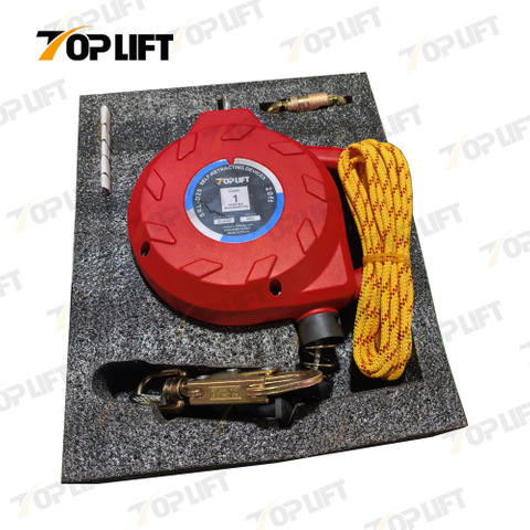 China-Made ANSI Certified 10-33FT Wire Rope Self Retractable Fall Arrester Lifeline