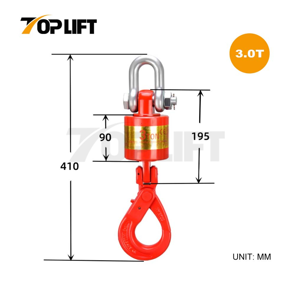 Versatile Vertical Alloy Steel 360° Rotating Industrial-Grade G80 Oilfield Swivel Hook