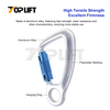  Auto-Locking Climbing Hardware Twist Lock Aluminum Carabiner W/ Captive Eye