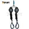 Double Webbing Type Protection Equipment Retractable Fall Arrester With Hook