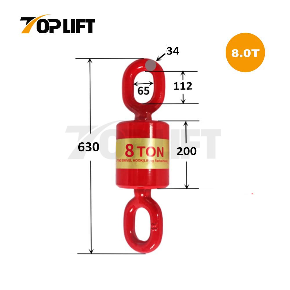Universal Vertical Alloy Steel Double Eye Swivel Hook for Oil Field Chemical Mining & Heavy Industries