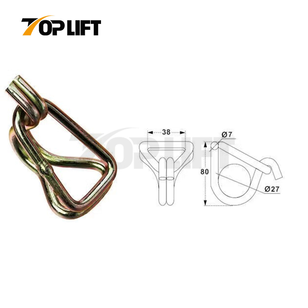 1-3 Inch Heavy Duty Swan Hook for Cargo Lashing Ratchet Tie Down