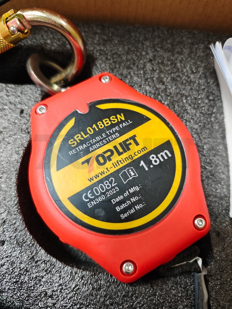 TP-SRL018BSN Capicity 140kg En 360 Dual Leg Webbing Absorber with Scaffold Hook Self-Retracting Lifeline Safety Device Fall Arrester