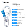 Automatic Locking Carabiner Rotating Forged Aluminum Alloy Snap Hook
