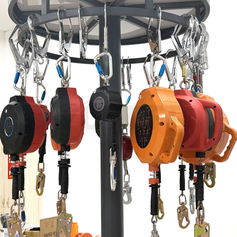 TOPLIFT 10FT - 33FT Wire Rope 310LBS Capacity Indicator Retractable Fall Arrester