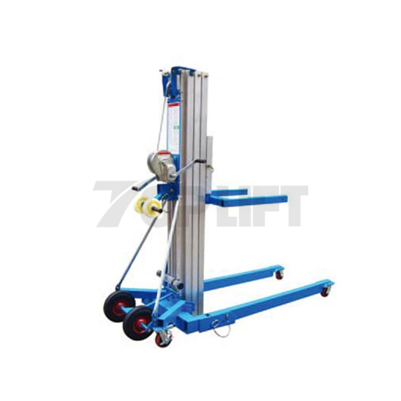 High Quality Masts Aluminum Aerial Material Lift with Winch