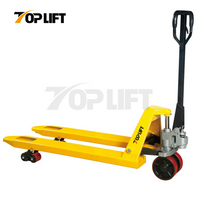 Yellow Casting Pump Manual Hydraulic Hand Pallet Truck 